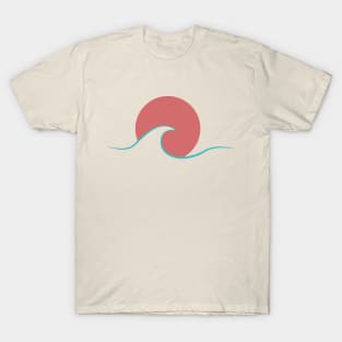 Abstract sunset and wave T-Shirt